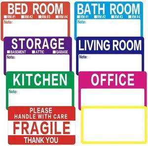 300 Count 3.5 x 2 Large Home Moving Packing Box Labels for 3-4 Bedroom House with Writable Notes Areas, 7 Color Coded Moving Labels for Boxes + Fragile Moving Stickers 300 Count 3.5 x 2 Large Home Moving Packing Box Labels for 3-4 Bedroom House with Writable Notes Areas, 7 Color Coded Moving Labels for Boxes + Fragile Moving Stickers