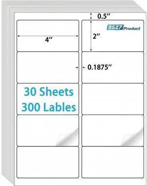 2x4 inch Shipping Labels, 300 Labels per Pack, Laser/Inkjet Compatible, Self-Adhesive 2x4 inch Shipping Labels, 300 Labels per Pack, Laser/Inkjet Compatible, Self-Adhesive