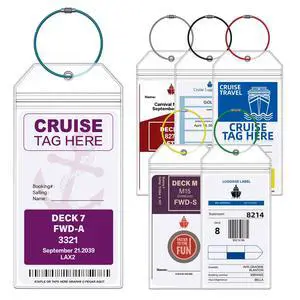 Cruise Luggage Tags for Carnival, MSC, Costa, NCL & Princess Cruise Ships, 6Pack Clear Tags Zip Seal Reusable Cruise Travel Essentials for 2026-2027 Cruise Luggage Tags for Carnival, MSC, Costa, NCL & Princess Cruise Ships, 6Pack Clear Tags Zip Seal Reusable Cruise Travel Essentials for 2026-2027