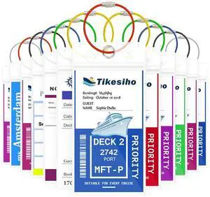 Cruise Luggage Tags, Cruise Essentials Holders for Cruise Travel 12 Pack for NCL, Princess, Carnival, Royal Caribbean - Cruise Essentials Cruise Luggage Tags, Cruise Essentials Holders for Cruise Travel 12 Pack for NCL, Princess, Carnival, Royal Caribbean - Cruise Essentials