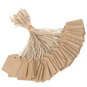 500Pcs Price Tags with String Attached, 1.4x1.8 in Kraft Paper Tag 500Pcs Price Tags with String Attached, 1.4x1.8 in Kraft Paper Tag