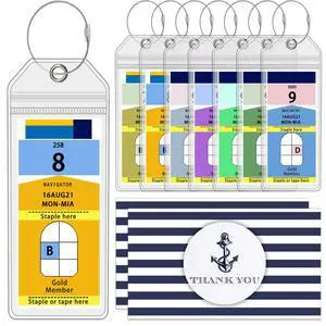 Cruise Luggage Tag Holders for Royal Caribbean and Celebrity Cruises 8 packs, Cruise Essentials by Cruise Ship Crew Members 6.5x2.5 inches 8pcs Cruise Luggage Tag Holders for Royal Caribbean and Celebrity Cruises 8 packs, Cruise Essentials by Cruise Ship Crew Members 6.5x2.5 inches 8pcs