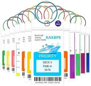 Cruise Luggage Tags, Carnival Cruise for NCL, Princess, Carnival, Royal Caribbean Ship Essentials Tag Holders 12 Packs. Cruise Luggage Tags, Carnival Cruise for NCL, Princess, Carnival, Royal Caribbean Ship Essentials Tag Holders 12 Packs.