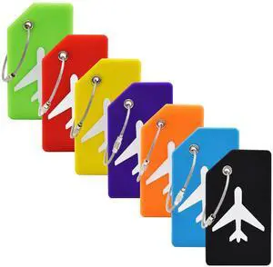 7 Pack Silicone Luggage Tag for Suitcases with Name ID Card, TSA Approved, Privacy Protection Travel Suitcase Tags (Multicolor) 7 Pack Silicone Luggage Tag for Suitcases with Name ID Card, TSA Approved, Privacy Protection Travel Suitcase Tags (Multicolor)