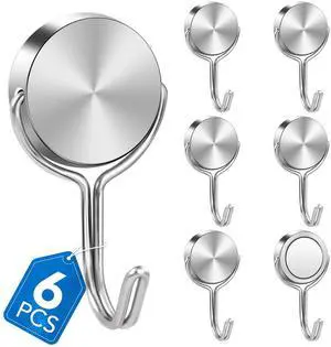 Magnetic Hooks, 60Lbs 6 Pack for Cruise Cabins Magnetic Hooks, 60Lbs 6 Pack for Cruise Cabins