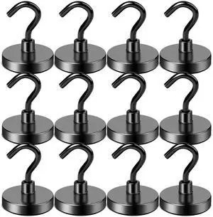 Magnetic Hooks Heavy Duty, 85LBS, 12 Pack Magnetic Hooks Heavy Duty, 85LBS, 12 Pack