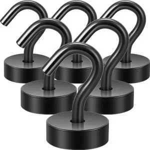 Magnetic Hooks Steel Tube Design for Cruise,30lb+ Black,6 Pack Magnetic Hooks Steel Tube Design for Cruise,30lb+ Black,6 Pack