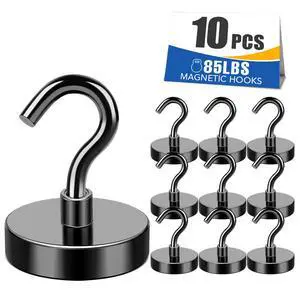 Magnetic Hooks, Strong Cruise Cabin Ship Essentials 85LBS Black Magnetic Hooks, Strong Cruise Cabin Ship Essentials 85LBS Black