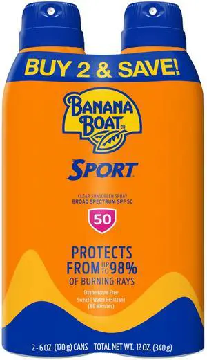 Sport SPF 50 Sunscreen Spray, 6 oz (2 Pack) Sport SPF 50 Sunscreen Spray, 6 oz (2 Pack)