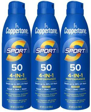 SPORT Sunscreen Spray SPF 50, Multipack, 3 x 5.5 FL OZ SPORT Sunscreen Spray SPF 50, Multipack, 3 x 5.5 FL OZ