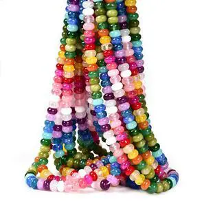 ICAI Beads Natural 5x8mm Rondelle Beads, Natural Abacus Disk Stone Beads Loose Spacer Gemstone for DIY Bracelet Necklace Jewelry Making (Mulitcolor) ICAI Beads Natural 5x8mm Rondelle Beads, Natural Abacus Disk Stone Beads Loose Spacer Gemstone for DIY Bracelet Necklace Jewelry Making (Mulitcolor)