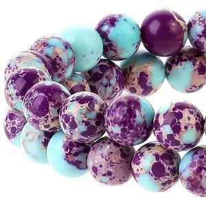 47 Pcs Sea Sediment Imperial Jasper Beads Purple-Blue Jasper Beads 8mm Galaxy Sea Imperial Gemstone Bead Colorful Round Stone Bead for Jewelry DIY Making 47 Pcs Sea Sediment Imperial Jasper Beads Purple-Blue Jasper Beads 8mm Galaxy Sea Imperial Gemstone Bead Colorful Round Stone Bead for Jewelry DIY Making
