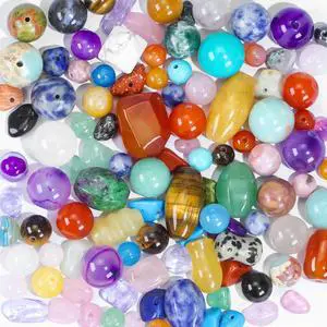 Mixed Gemstone Beads Bulk for Jewelry Making, Assorted Natural Precious Stone Beads Bulk for DIY CraftsBracelets, Earrings & Necklaces (0.2 lb) Mixed Gemstone Beads Bulk for Jewelry Making, Assorted Natural Precious Stone Beads Bulk for DIY CraftsBracelets, Earrings & Necklaces (0.2 lb)