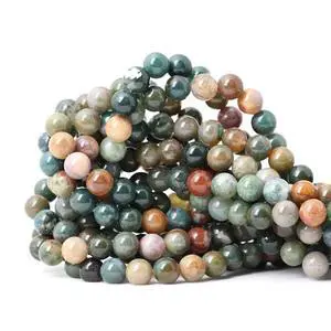 45PCS 8mm Natural Indian Agate Gemstone Round Loose Beads for Jewelry Making DIY 1 Strand 15" 45PCS 8mm Natural Indian Agate Gemstone Round Loose Beads for Jewelry Making DIY 1 Strand 15"
