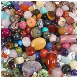 Assorted Natural Stone Beads for Jewelry Making - Mixed Bulk Semi Precious Gemstone Crystal Beads for Crafts Bracelets Earrings Necklace (0.25 Pounds) Assorted Natural Stone Beads for Jewelry Making - Mixed Bulk Semi Precious Gemstone Crystal Beads for Crafts Bracelets Earrings Necklace (0.25 Pounds)