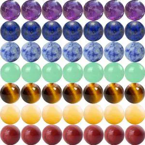 7 Chakra Natural Stone Beads Mixed 100pcs 8mm Round Genuine Real Stone Beading Loose Gemstone Amethyse Color DIY Smooth Beads for Bracelet Necklace Earrings Jewelry Making 7 Chakra Natural Stone Beads Mixed 100pcs 8mm Round Genuine Real Stone Beading Loose Gemstone Amethyse Color DIY Smooth Beads for Bracelet Necklace Earrings Jewelry Making