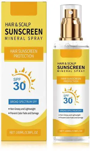 Hair & Scalp Sunscreen Spray SPF 30 | Color-Safe UV Blocker for Dyed/Highlighted Hair | Weightless Non-Greasy Protection | Beach & Pool Essentials | Coconut Enriched Scalp Shield (1) Hair & Scalp Sunscreen Spray SPF 30 | Color-Safe UV Blocker for Dyed/Highlighted Hair | Weightless Non-Greasy Protection | Beach & Pool Essentials | Coconut Enriched Scalp Shield (1)