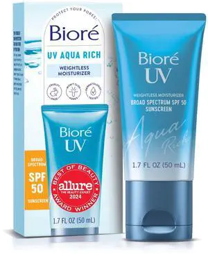 UV Aqua Rich Moisturizer SPF 50 Facial Sunscreen, 1.7 fl oz UV Aqua Rich Moisturizer SPF 50 Facial Sunscreen, 1.7 fl oz