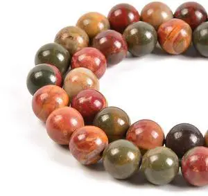 45pcs 8mm Natural Picasso Jasper Gemstone Round Spacer Loose Stone Beads for Jewelry Making 15.5" 1 Strand (Picasso Jasper, 8mm 45Beads) 45pcs 8mm Natural Picasso Jasper Gemstone Round Spacer Loose Stone Beads for Jewelry Making 15.5" 1 Strand (Picasso Jasper, 8mm 45Beads)
