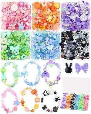 480PCS Assorted Acrylic Beads for Jewelry & Bracelet Making 480PCS Assorted Acrylic Beads for Jewelry & Bracelet Making