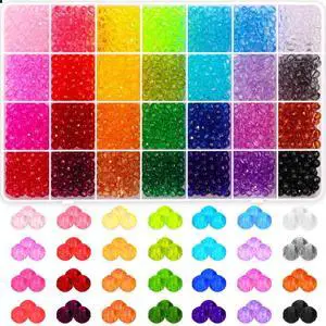 1820Pcs Crystal Acrylic Beads Faceted Bicone Gem Beads for Jewelry Making (6 MM) 1820Pcs Crystal Acrylic Beads Faceted Bicone Gem Beads for Jewelry Making (6 MM)