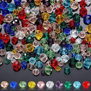 1000 Pcs Glass Beads Bulk Assorted Crystal Beads for Jewelry Making Colorful Faceted Briolette for DIY Craft, Earrings, Keychain, Necklace, Wristband 4/6/8 mm(Fresh Color) 1000 Pcs Glass Beads Bulk Assorted Crystal Beads for Jewelry Making Colorful Faceted Briolette for DIY Craft, Earrings, Keychain, Necklace, Wristband 4/6/8 mm(Fresh Color)