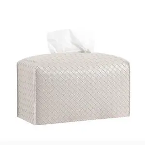 Tissue Box Cover PU Leather Tissue Holder Square Facial Tissue Case Facial Paper Organizer Dispenser for Bathroom, Vanity Countertop, Tabletop, Car, Rectangle, Griege Tissue Box Cover PU Leather Tissue Holder Square Facial Tissue Case Facial Paper Organizer Dispenser for Bathroom, Vanity Countertop, Tabletop, Car, Rectangle, Griege