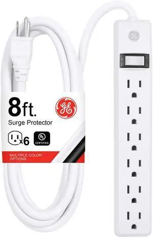 Power Strip, 6 Outlet Extender, 8 Ft Long Extension Cord Power Strip, 6 Outlet Extender, 8 Ft Long Extension Cord