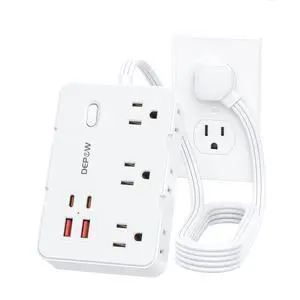 3 FT Power Strip Surge Protector with 6 Outlets 4 USB Ports (2 USB C) 3 FT Power Strip Surge Protector with 6 Outlets 4 USB Ports (2 USB C)