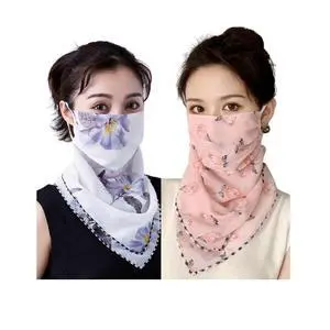2 Pack Summer Sun UV Protection Face Cover Scarf with Designs Womens Cooling Neck Gaiter with Ear Loops Breathable Face Mask Neck Covers Bandana Headwear for Women Outdoor Hiking Riding 2 Pack Summer Sun UV Protection Face Cover Scarf with Designs Womens Cooling Neck Gaiter with Ear Loops Breathable Face Mask Neck Covers Bandana Headwear for Women Outdoor Hiking Riding