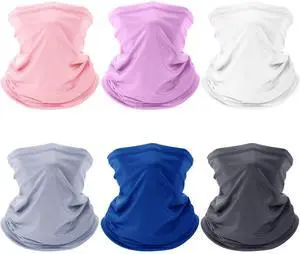 6 Pack Neck Gaiter, Gator Summer UV Dust Mask Cooling Neck Gaiters 6 Pack Neck Gaiter, Gator Summer UV Dust Mask Cooling Neck Gaiters