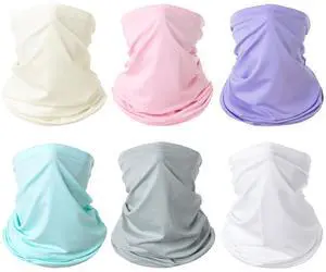 6 Pieces Summer Face Cover Scarf Mens Neck Gaiter For Men Women UV Protection Face Breathable Sun Protection Cycling Running (Multicolour-03) 6 Pieces Summer Face Cover Scarf Mens Neck Gaiter For Men Women UV Protection Face Breathable Sun Protection Cycling Running (Multicolour-03)