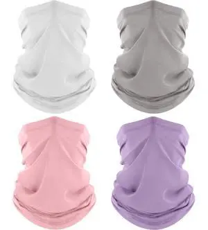 Neck Gaiter, 4 Pack Summer Cooling Breathable Face Mask for Outdoors Neck Gaiter, 4 Pack Summer Cooling Breathable Face Mask for Outdoors