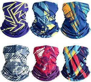 6 Pack Cooling Neck Gaiter for Men Women, UV Sun Protection Face Mask, Breathable Summer Bandana Scarf for Outdoors 6 Pack Cooling Neck Gaiter for Men Women, UV Sun Protection Face Mask, Breathable Summer Bandana Scarf for Outdoors