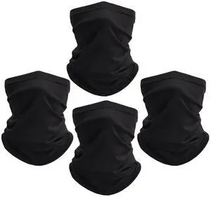 Fishing Neck Gaiter, 4 Pack, Sun Protection Face Mask, Cooling Neck Shield Scarf Cycling Balaclava Bandana for Men and Women (Black Pack) Fishing Neck Gaiter, 4 Pack, Sun Protection Face Mask, Cooling Neck Shield Scarf Cycling Balaclava Bandana for Men and Women (Black Pack)