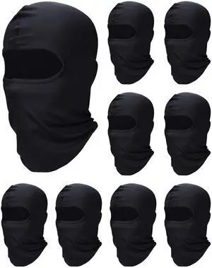 9 Pcs Ski Mask for Men Full Face Cover UV Sun Protection Cooling Balaclava Neck Gaiter Clothing Scarf Bandana(Black) 9 Pcs Ski Mask for Men Full Face Cover UV Sun Protection Cooling Balaclava Neck Gaiter Clothing Scarf Bandana(Black)