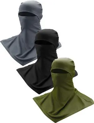 3 Piece Balaclava Face Cover Sun Protection Neck Cover Summer Balaclava for Men Women Outdoor Sports UV Protector(Black, Gray, Army Green) 3 Piece Balaclava Face Cover Sun Protection Neck Cover Summer Balaclava for Men Women Outdoor Sports UV Protector(Black, Gray, Army Green)