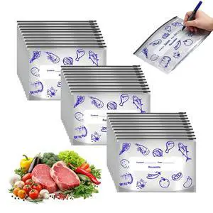 Reusable Aluminum Foil Sealable Storage Bags, 30 Pack with Label and Zipper Lock, 2026 New Stand-Up Airtight Food Storage Pouches for Fruit, Meat, Snacks, Freezer and Pantry Use (Small) Reusable Aluminum Foil Sealable Storage Bags, 30 Pack with Label and Zipper Lock, 2026 New Stand-Up Airtight Food Storage Pouches for Fruit, Meat, Snacks, Freezer and Pantry Use (Small)