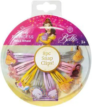 Disney Princesses Hair Clips for Girls Snap Clips 8 Pack Multi Color Princes Belle Ages 3+ Disney Princesses Hair Clips for Girls Snap Clips 8 Pack Multi Color Princes Belle Ages 3+