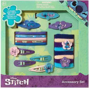 Disney Lilo & Stitch Girls' Hair Accessories Set - 20 Pack Stitch - Includes 3 Barrettes, 4 Snap Clips, 5 Elastics, 8 Terry Ponies - Everyday Wear, Special Occasions, Ages 3+ Disney Lilo & Stitch Girls' Hair Accessories Set - 20 Pack Stitch - Includes 3 Barrettes, 4 Snap Clips, 5 Elastics, 8 Terry Ponies - Everyday Wear, Special Occasions, Ages 3+