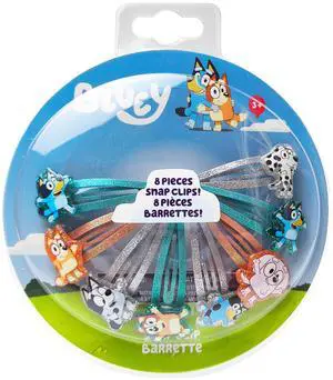 Bluey Hair Clips for Girls Snap Clips 8 Pack Multi Color Ages 3+ Bluey Hair Clips for Girls Snap Clips 8 Pack Multi Color Ages 3+