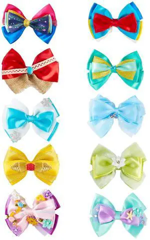 10pcs Princess Hair Bow Clips 4 Inch Women Girls Hair Accessories Party Gift Set 10pcs Princess Hair Bow Clips 4 Inch Women Girls Hair Accessories Party Gift Set