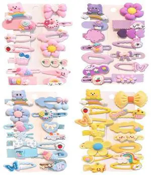 56 pcs Girl Hair Clips Cute Clips for Toddler Girls Hair Accessories for Kids Rabbit/Flower/Bow Colorful Patterns 56 pcs Girl Hair Clips Cute Clips for Toddler Girls Hair Accessories for Kids Rabbit/Flower/Bow Colorful Patterns