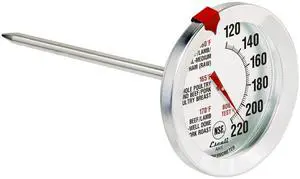 AH1 Stainless Steel Oven Safe Meat Thermometer, Extra Large 2.5-inches Dial, Temperature Labeled for Beef, Poultry, Pork, and Veal Silver NSF Certified AH1 Stainless Steel Oven Safe Meat Thermometer, Extra Large 2.5-inches Dial, Temperature Labeled for Beef, Poultry, Pork, and Veal Silver NSF Certified
