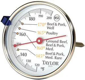 Leave-in Meat Oven Safe Compact Analog Dial Meat Food Grill BBQ Kitchen Cooking Thermometer, 3 inch dial, Stainless Steel Leave-in Meat Oven Safe Compact Analog Dial Meat Food Grill BBQ Kitchen Cooking Thermometer, 3 inch dial, Stainless Steel