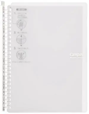 Campus Smart Ring Binder, B5 Clear Refillable Binder Notebook 26 Holes with 10 Extra Loose-Leaf Paper, Up to 60 Filler Papers for Work & Study, Japan Import (RU-SP706T) Campus Smart Ring Binder, B5 Clear Refillable Binder Notebook 26 Holes with 10 Extra Loose-Leaf Paper, Up to 60 Filler Papers for Work & Study, Japan Import (RU-SP706T)