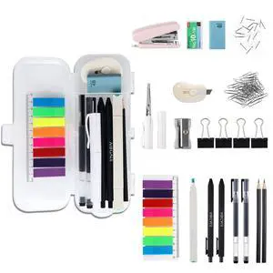 123 Pcs Office Supplies Kit with Desk Organizers, Office Stationery Set, Mini Office Supply Kit Includes Stapler, Paper Clips, Push Pins, Highlighters for Desktop Accessories Set, School Supplies 123 Pcs Office Supplies Kit with Desk Organizers, Office Stationery Set, Mini Office Supply Kit Includes Stapler, Paper Clips, Push Pins, Highlighters for Desktop Accessories Set, School Supplies