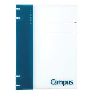 Campus Refillable Notebook, B5 2x2 Slim Ring Binder Notebook with Customizable Title Page, 40 Sheets Capacity. Suitable for 26 Holes Loose Leaf Paper, Navy (RU-NP704DB) Campus Refillable Notebook, B5 2x2 Slim Ring Binder Notebook with Customizable Title Page, 40 Sheets Capacity. Suitable for 26 Holes Loose Leaf Paper, Navy (RU-NP704DB)