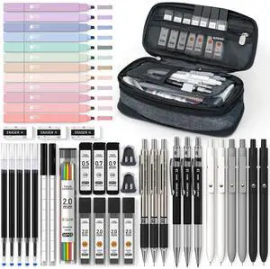 School Supplies with Pencil Case, 45ct Black School Supplies with Pencil Case, 45ct Black