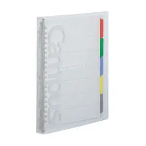 Campus Slide Binder with 5 Tab Dividers, Slim Type, A5, 20 Holes, Up to 65 Sheets, Transparent, Japan Import (RU-P133NT) Campus Slide Binder with 5 Tab Dividers, Slim Type, A5, 20 Holes, Up to 65 Sheets, Transparent, Japan Import (RU-P133NT)